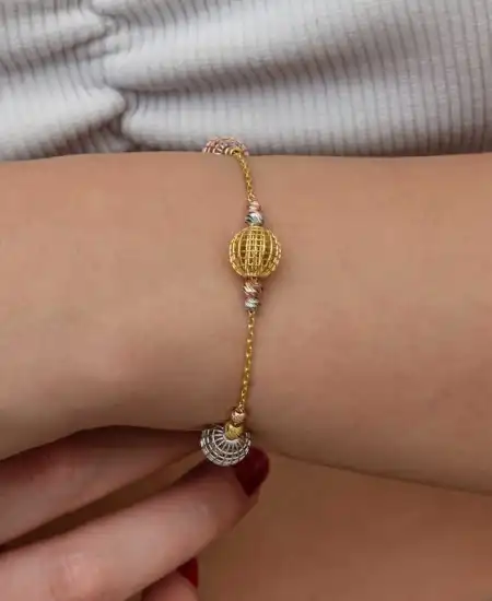 Gümüş Renkli Toplu Dorika Kadın Bileklik