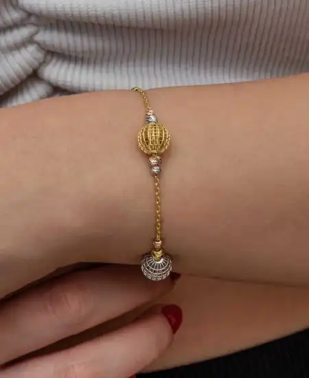 Gümüş Renkli Toplu Dorika Kadın Bileklik