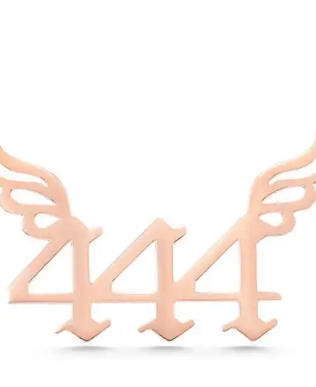 Gümüş Rose 444 Melek Sayısı Kadın Kolye
