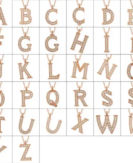 Gümüş Rose D Harfi Kadın Kolye