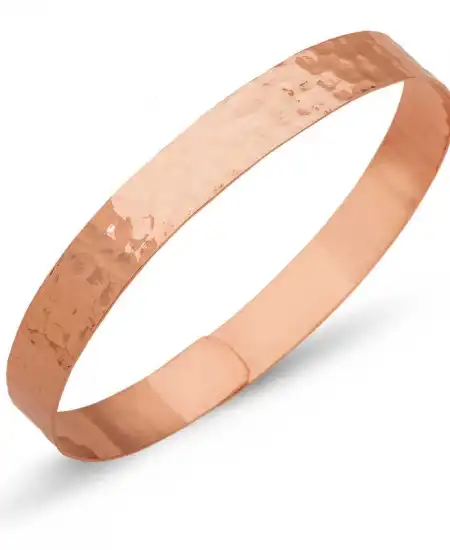 Gümüş Rose Elişi Dövme Bayan Bilezik