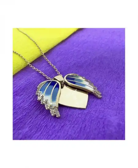 Gümüş Rose Kalpli İsimli Bayan Kolye