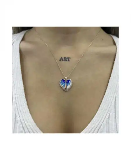 Gümüş Rose Kalpli İsimli Bayan Kolye