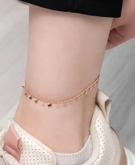 Gümüş Rose Kelebek Halhal