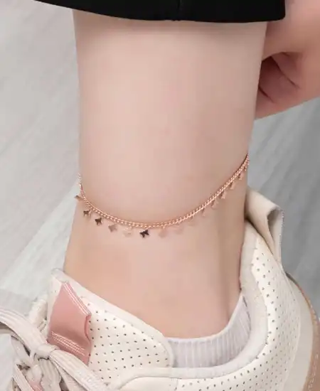 Gümüş Rose Kelebek Halhal