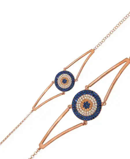 Gümüş Rose Nazar Bayan Bileklik