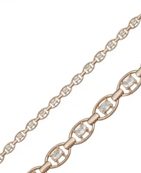 Gümüş Rose Oval Su Yolu Bayan Bileklik