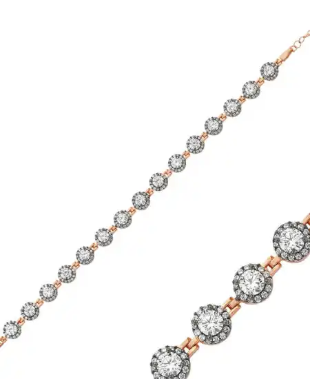 Gümüş Rose Su Yolu Bayan Bileklik