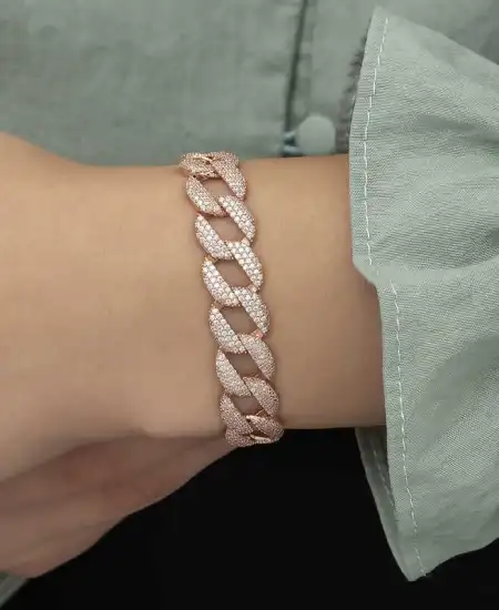 Gümüş Rose Taşlı Gurmet Bayan Bileklik