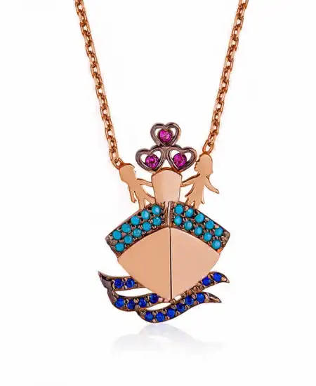 Gümüş Rose Titanik Kadın Kolye