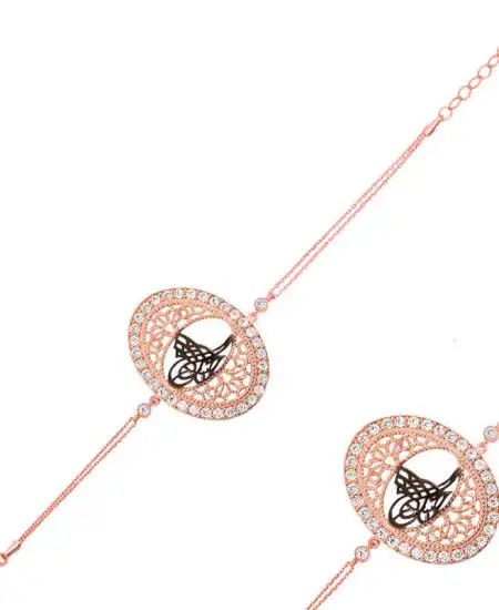 Gümüş Rose Tuğralı Bayan Bileklik