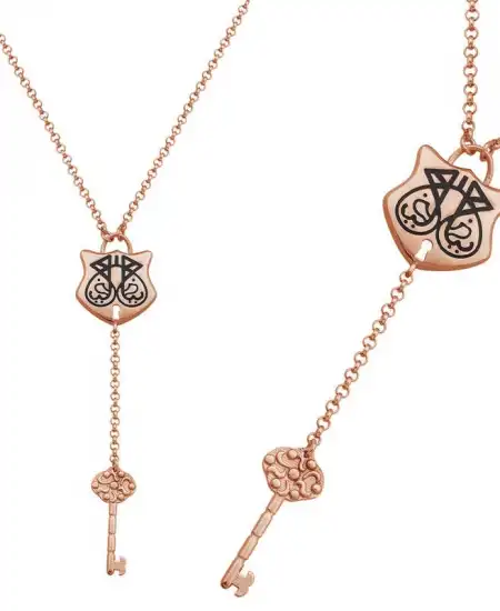 Gümüş Rose Ya Fettah Yazılı Kadın Kolye