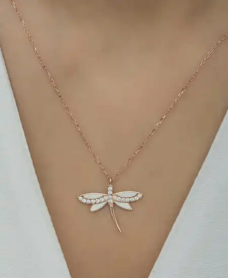 Gümüş Rose Yusufçuk Bayan Kolye