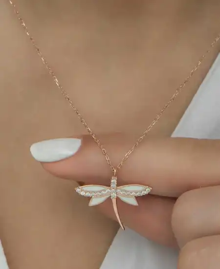 Gümüş Rose Yusufçuk Bayan Kolye