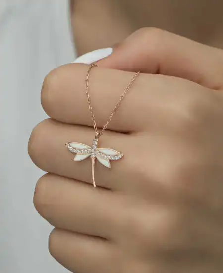 Gümüş Rose Yusufçuk Bayan Kolye