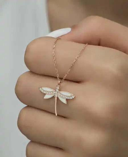 Gümüş Rose Yusufçuk Bayan Kolye