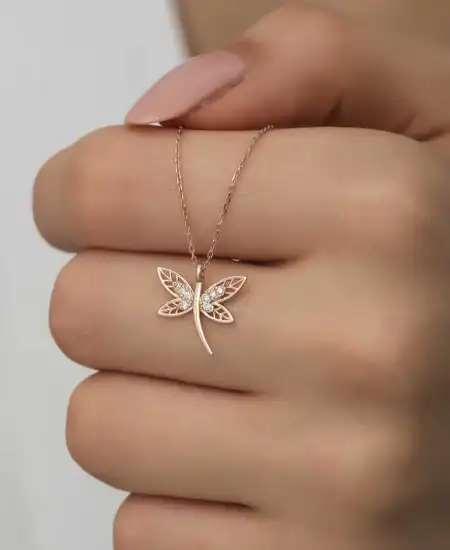 Gümüş Rose Yusufçuk Kadın Kolye