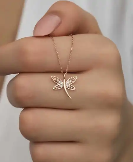 Gümüş Rose Yusufçuk Kadın Kolye