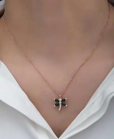 Gümüş Rose Yusufçuk Kadın Kolye