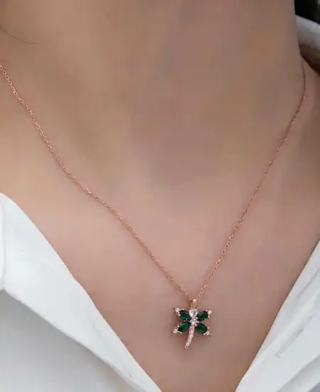 Gümüş Rose Yusufçuk Kadın Kolye