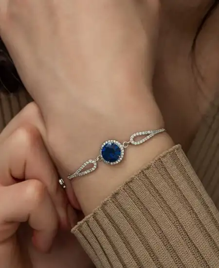 Gümüş Safir Bileklik
