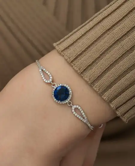 Gümüş Safir Bileklik