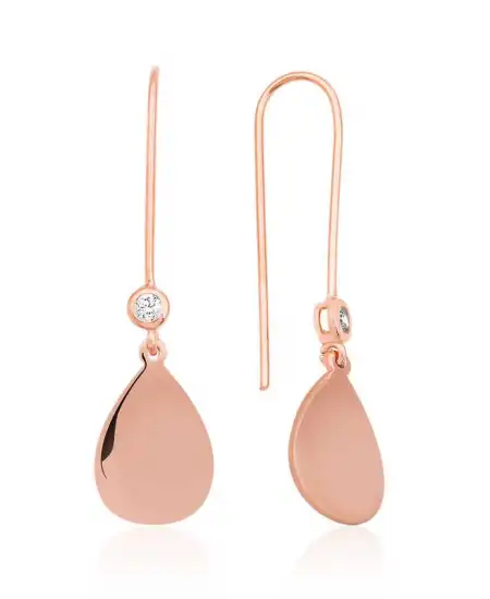 Gümüş Sallantılı Damla Küpe