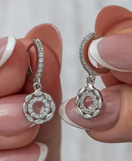 Gümüş Sallantılı Halka Kadın Küpe