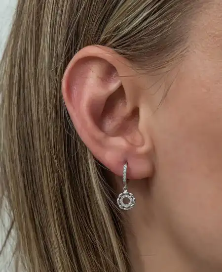 Gümüş Sallantılı Halka Kadın Küpe