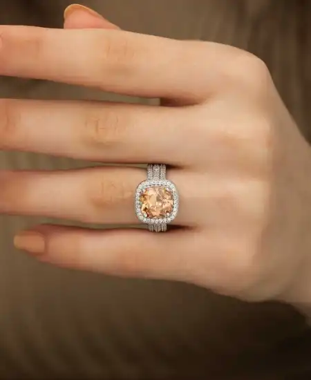 Gümüş Sarı Yuvarlak Bayan Yüzük