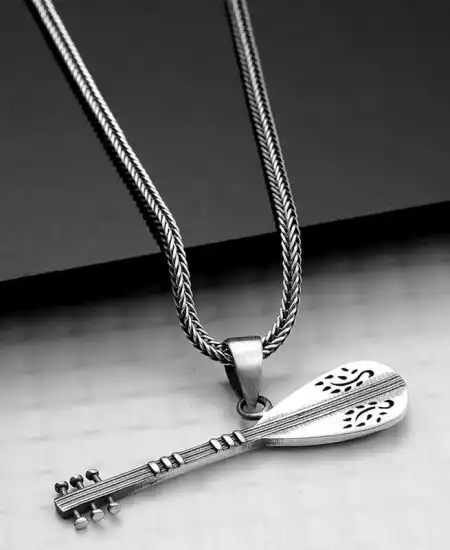 Gümüş Saz Erkek Kolye
