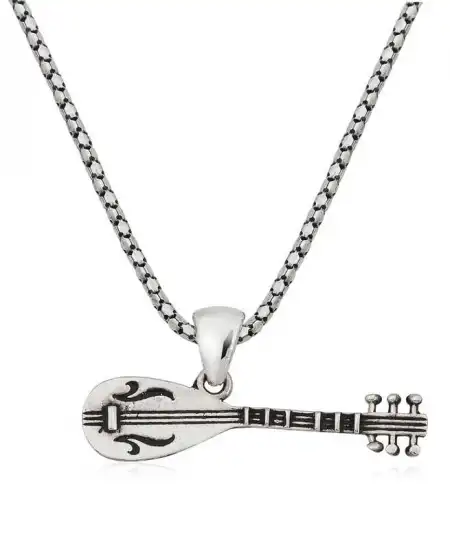 Gümüş Saz Erkek Kolye