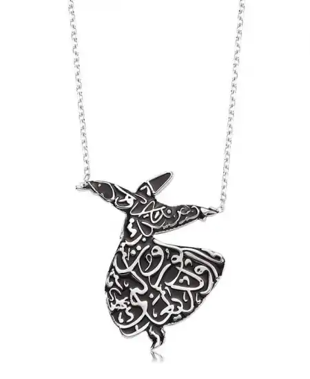 Gümüş Semazen Bayan Kolye