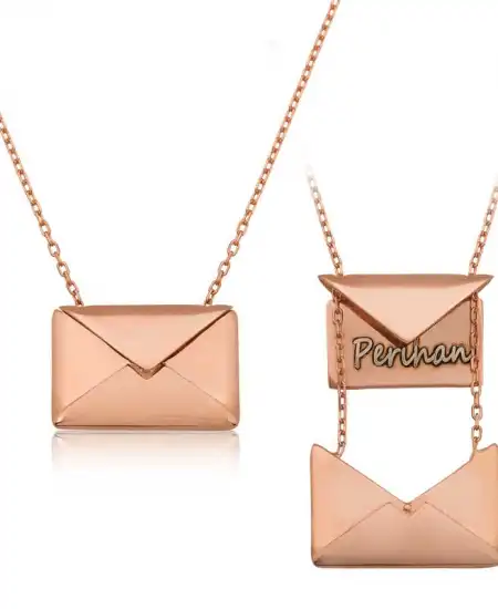 Gümüş Sevgiliye Mektup Bayan Kolye