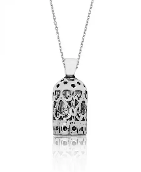 Gümüş Silindir Cevşen Dualı Kolye