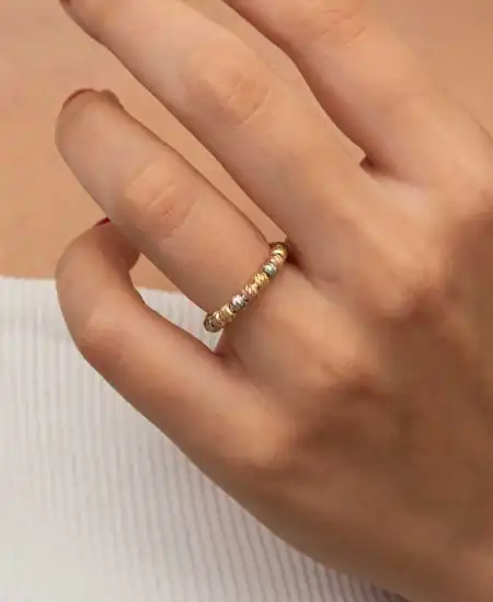 Gümüş Sıralı Dorika Kadın Yüzük