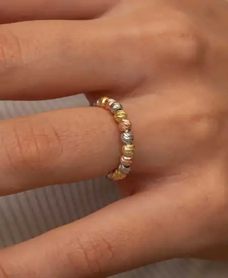 Gümüş Sıralı Dorika Kadın Yüzük