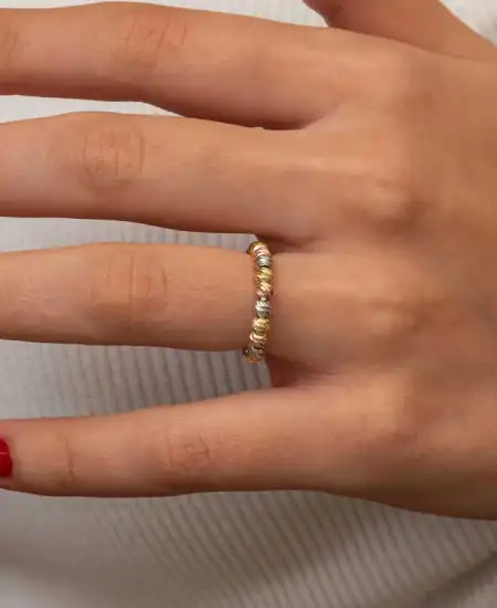 Gümüş Sıralı Dorika Kadın Yüzük