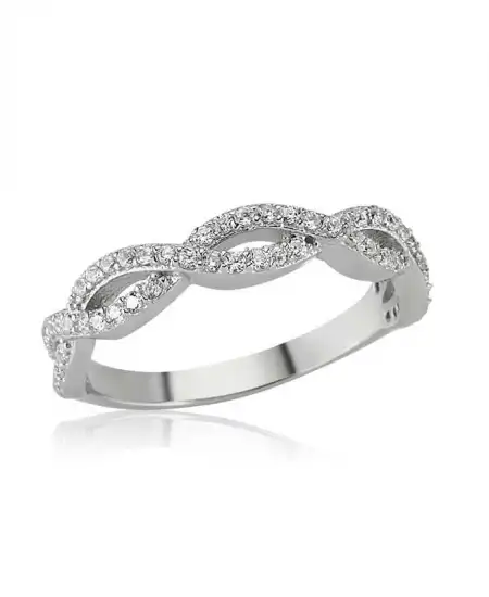 Gümüş Sıralı Sonsuzluk Bayan Yüzük