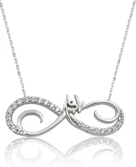 Gümüş Sonsuz Aşk Bayan Kolye