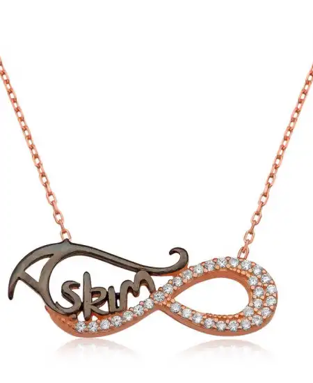 Gümüş Sonsuz Aşkım Yazılı Bayan Kolye