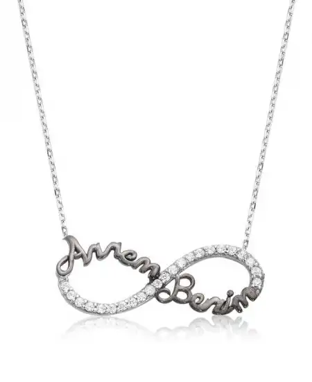 Gümüş Sonsuzluk Annem Benim Bayan Kolye