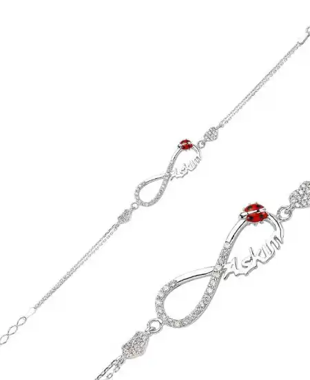 Gümüş Sonsuzluk Aşkım Bayan Bileklik