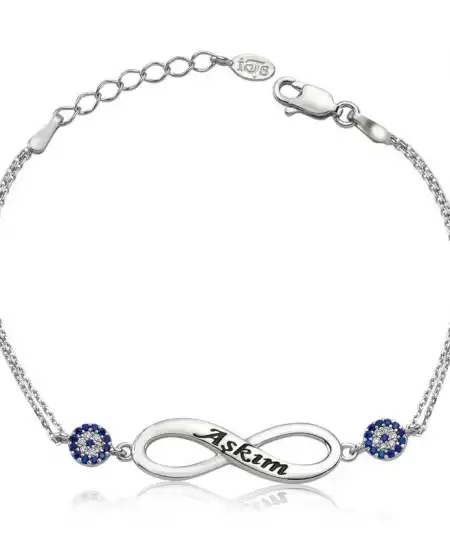 Gümüş Sonsuzluk Aşkım Bayan Bileklik