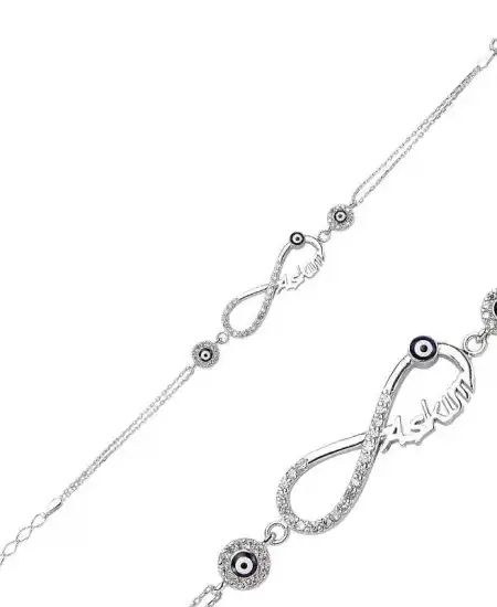 Gümüş Sonsuzluk Aşkım Bayan Bileklik