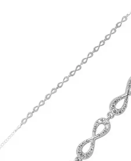 Gümüş Sonsuzluk Bayan Bileklik