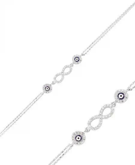 Gümüş Sonsuzluk Bayan Bileklik