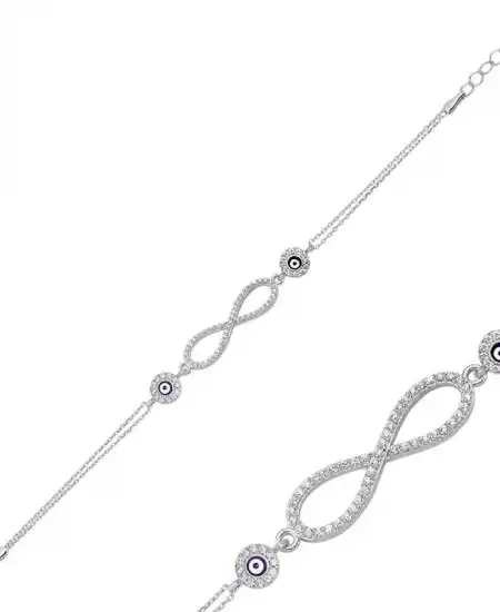 Gümüş Sonsuzluk Bayan Bileklik