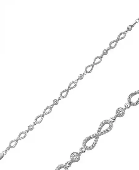 Gümüş Sonsuzluk Bayan Bileklik