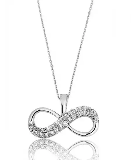 Gümüş Sonsuzluk Bayan Kolye